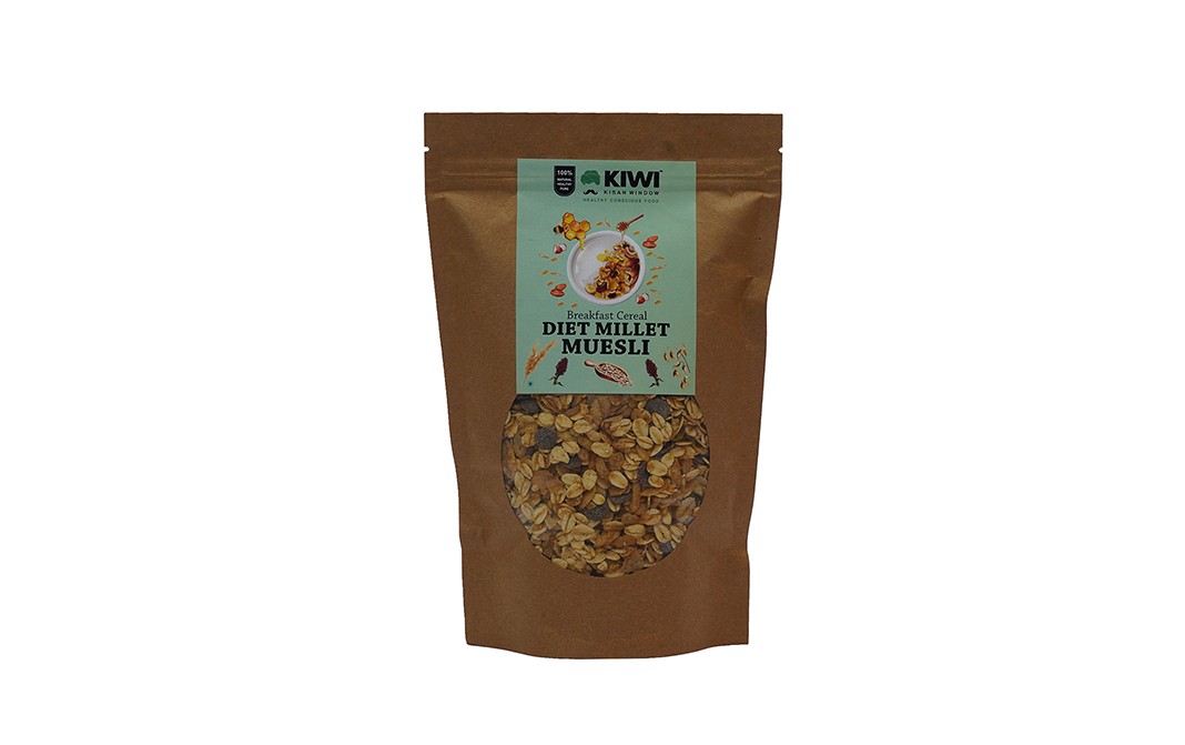 Kiwi Kisan Window Breakfast Cereal Diet Millet Muesli   Pack  200 grams